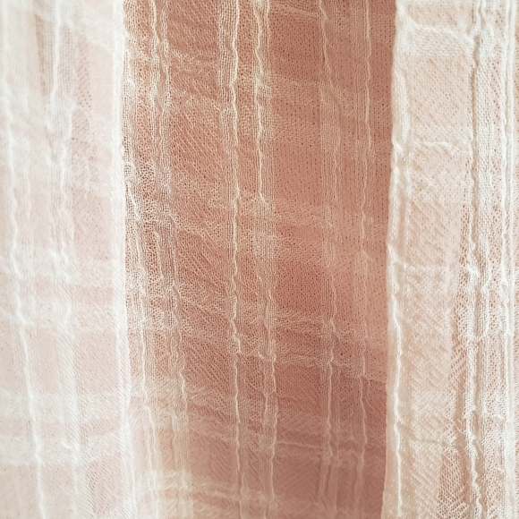 Cottage core soft pink plaid flowy dress - Picture 4 of 7